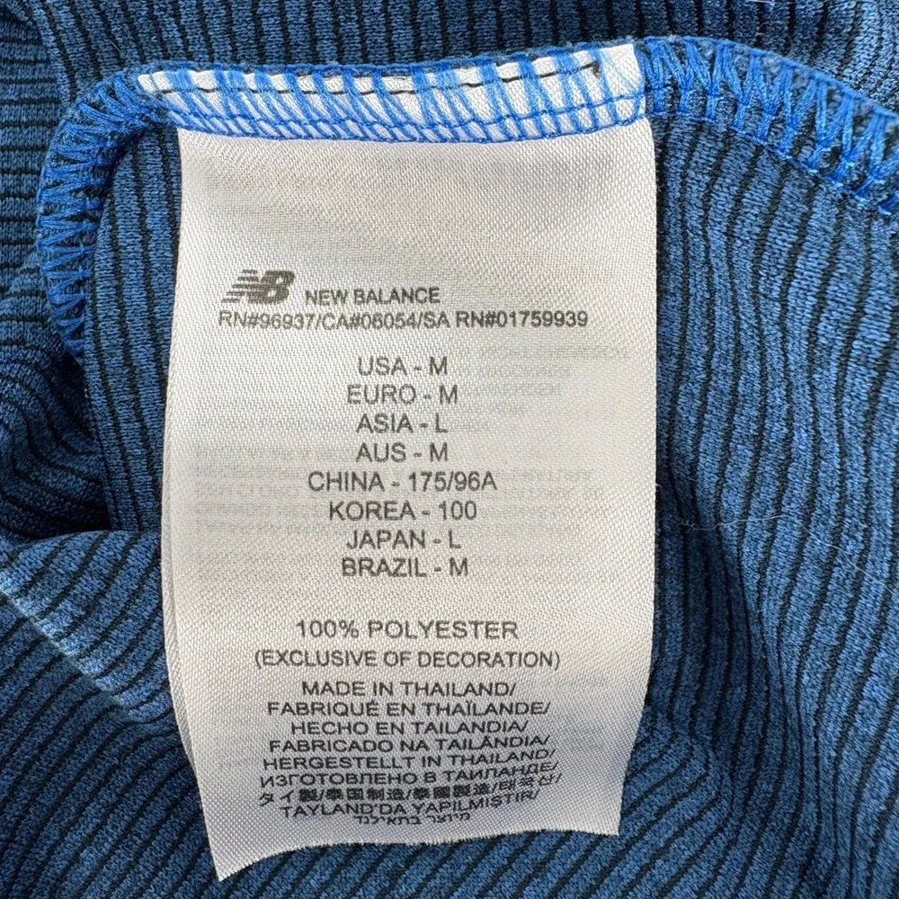 New Balance Striped Blue Pullover